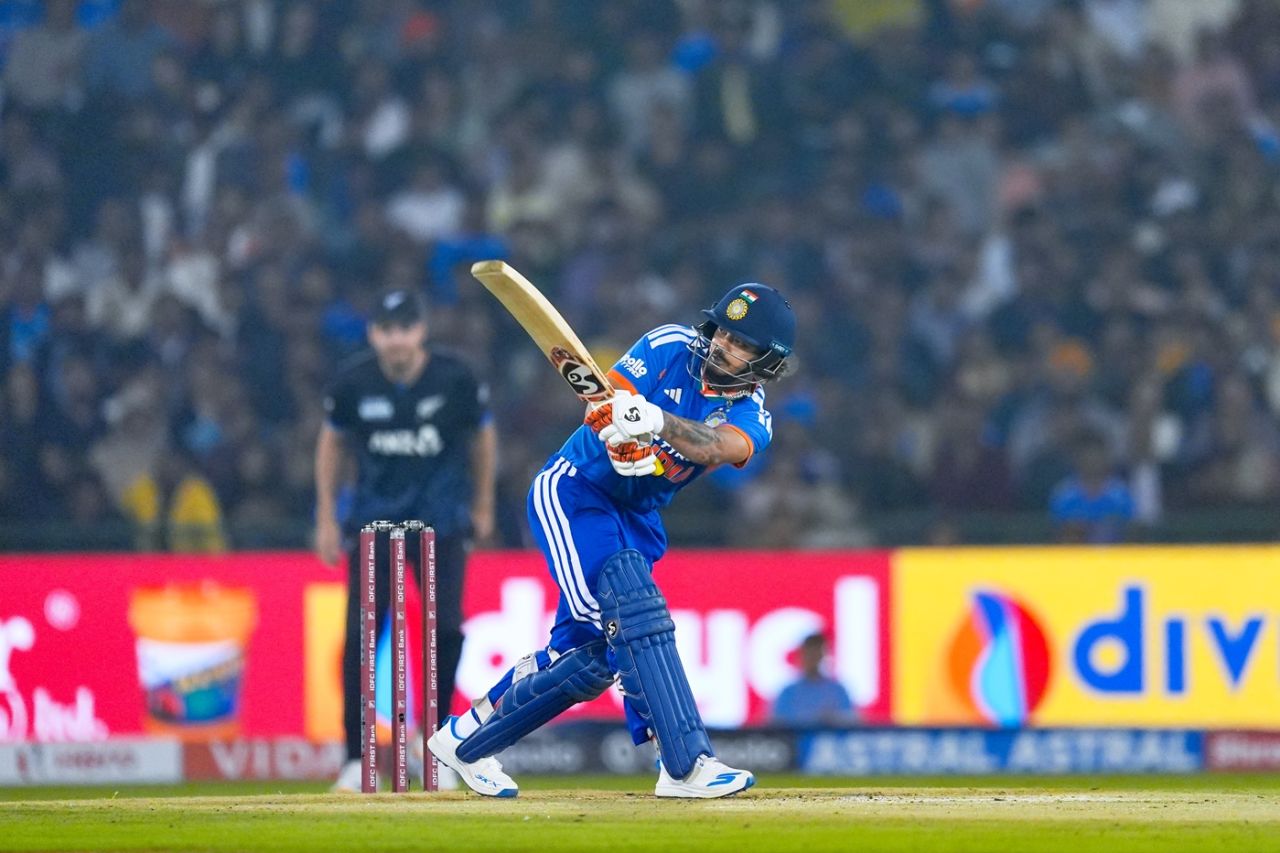 Ishan Kishan teed off in the powerplay, India vs New Zealand, 2nd T20I, Raipur, January 23, 2026