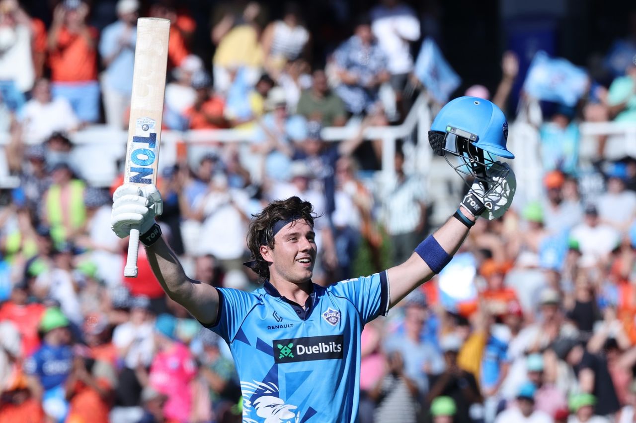 Dewald Brevis scored a 53-ball hundred, Pretoria Capitals vs Sunrisers Eastern Cape, SA20, Final, Cape Town, January 25, 2026