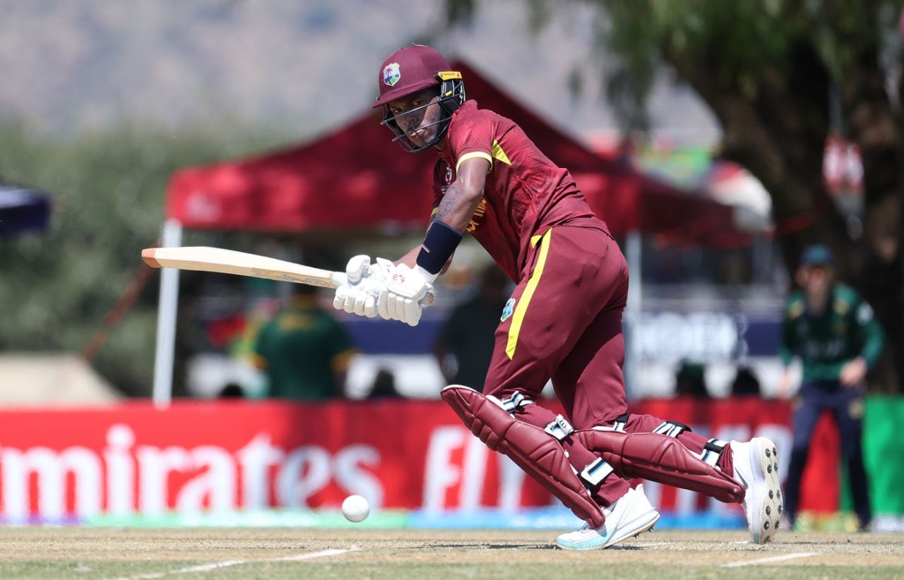 Jewel Andrew scored a steady fifty, West Indies vs Ireland, Under-19 Men's World Cup, Group 1, Super Sixes, Windhoek, January 25, 2026