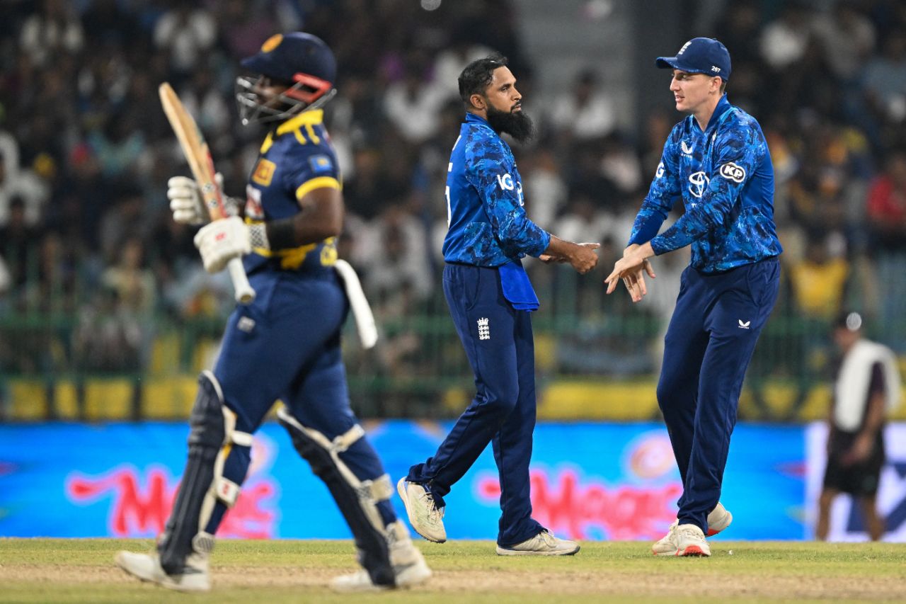 Adil Rashid removed Charith Asalanka, Sri Lanka vs England, 3rd ODI, Colombo, January 27, 2026