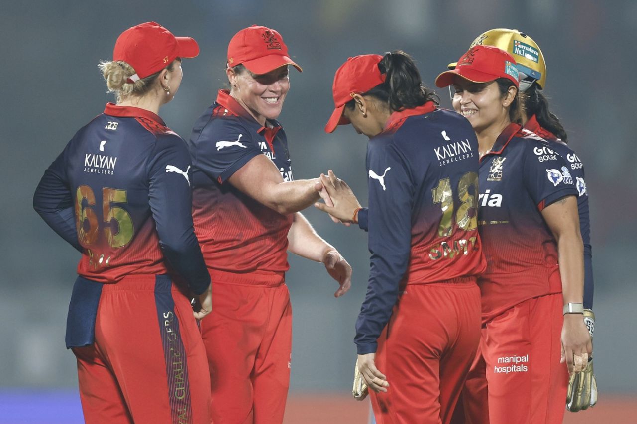 Grace Harris celebrates dismissing Harleen Deol, UP Warriorz vs Royal Challengers Bengaluru, WPL, Vadodara, January 29, 2026