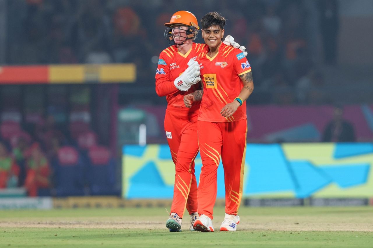 Kashvee Gautam struck in the powerplay, and Beth Mooney's happy about it, Gujarat Giants vs Mumbai Indians, WPL, Vadodara, January 30, 2026