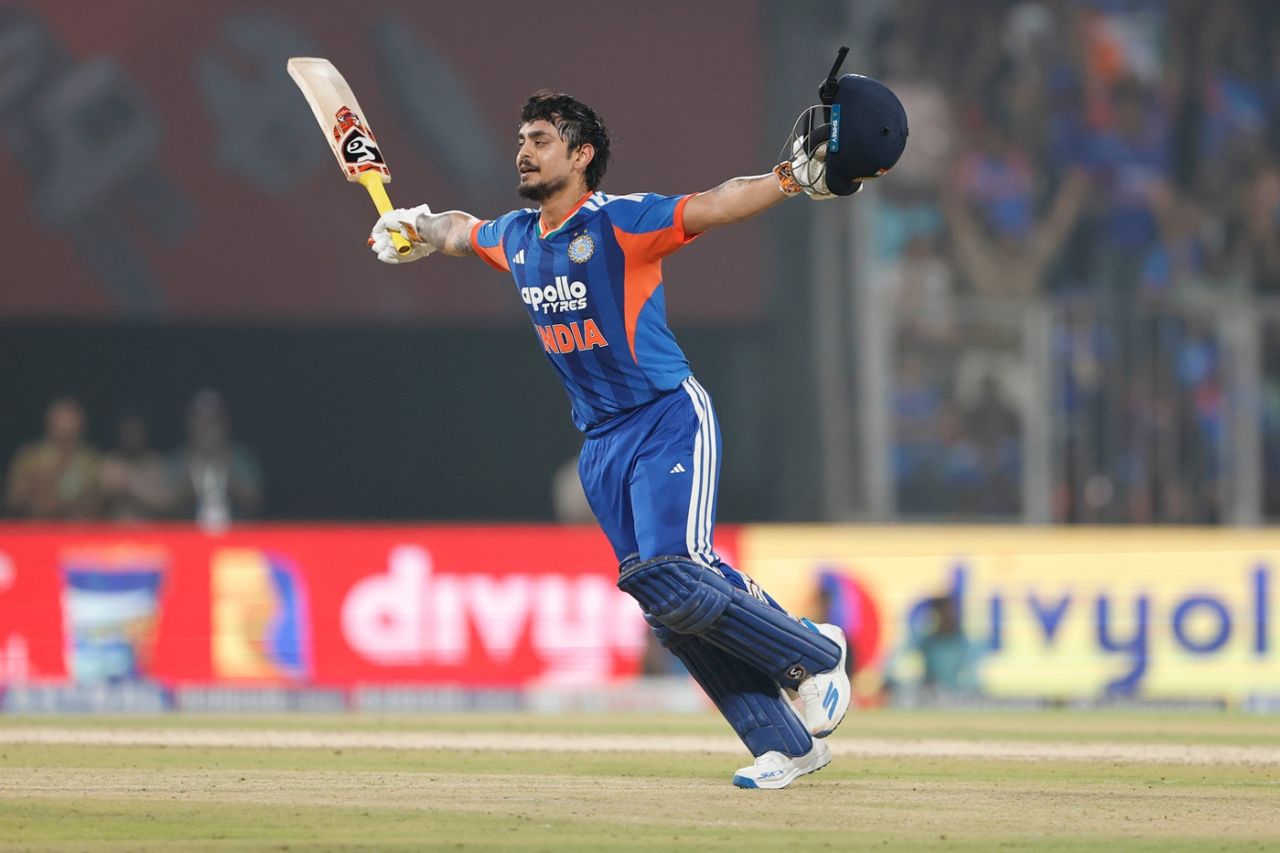 Ishan Kishan reached his hundred off 42 balls, India vs New Zealand, 5th T20I, Thiruvananthapuram, January 31, 2026