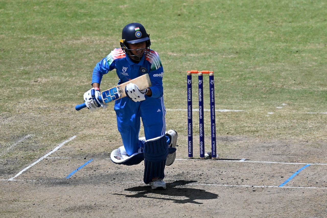 Vedant Trivedi had to start cautiously having come in after a flurry of wickets, India vs Pakistan, Under-19 World Cup, Bulawayo, February 1, 2026