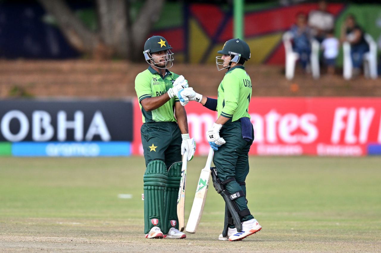 Usman Khan and Hamza Zahoor added 65 for the second wicket, India vs Pakistan, Under-19 World Cup, Bulawayo, February 1, 2026