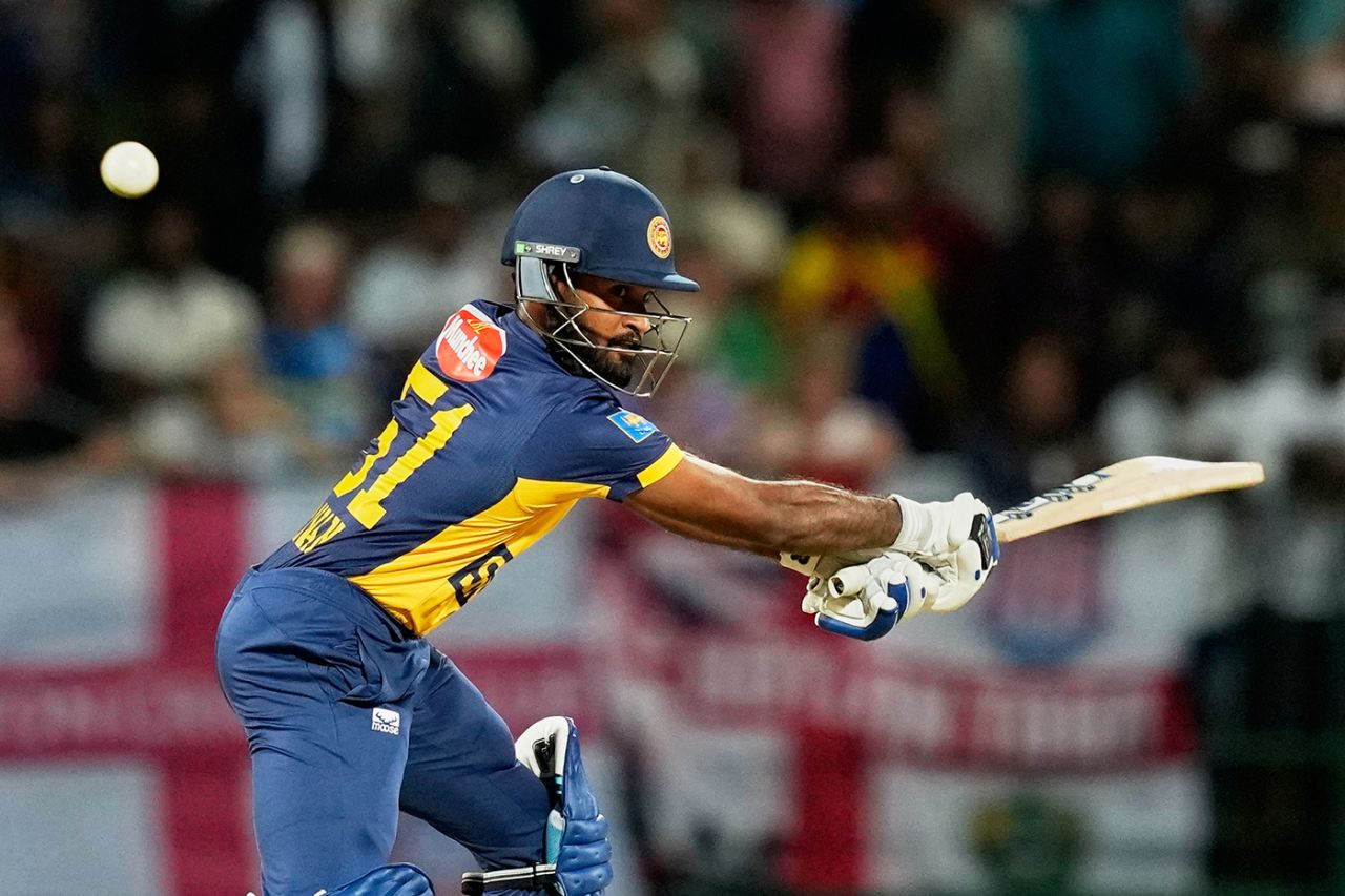 Pavan Rathnayake swipes one behind square, Sri Lanka vs England, 2ns T20I, Pallekele, February 1, 2026
