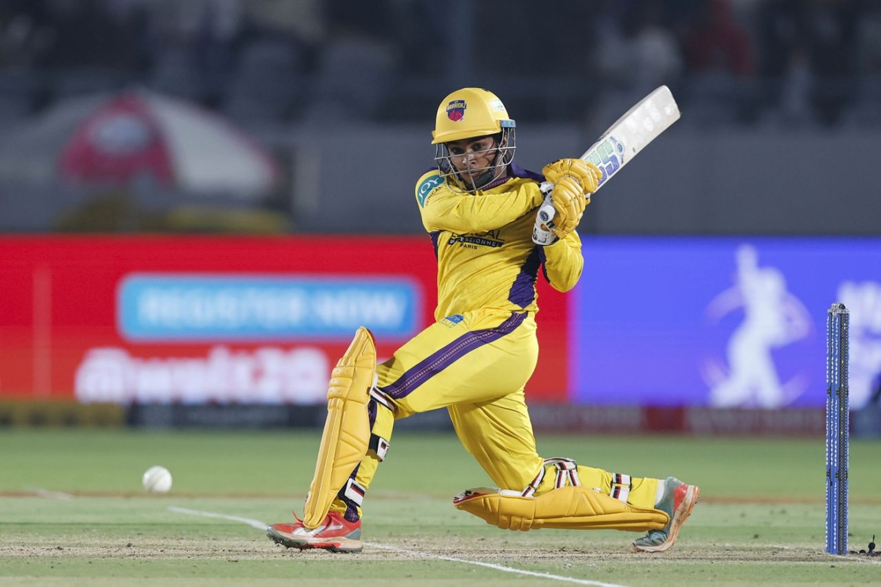Simran Shaikh played a short but attacking knock, UP Warriorz vs Delhi Capitals, WPL, Vadodara, February 1, 2026