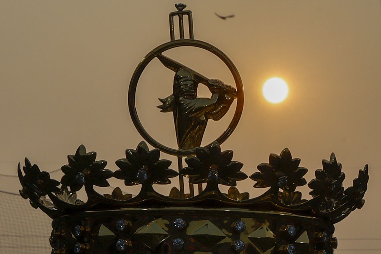The WPL Trophy with the setting sun in the background, Gujarat Giants vs Delhi Capitals, WPL, Vadodara, February 3, 2026