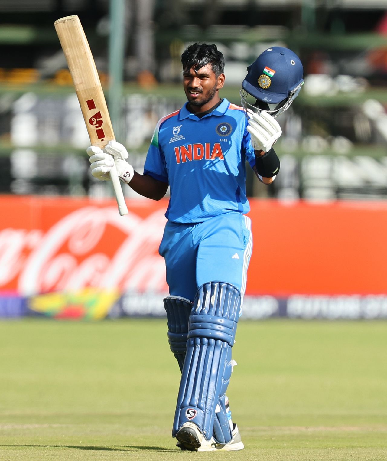 Aaron George's century helped India's chase in the semi-final, Afghanistan vs India, Under-19 World Cup, semi-final, Harare, February 4, 2026