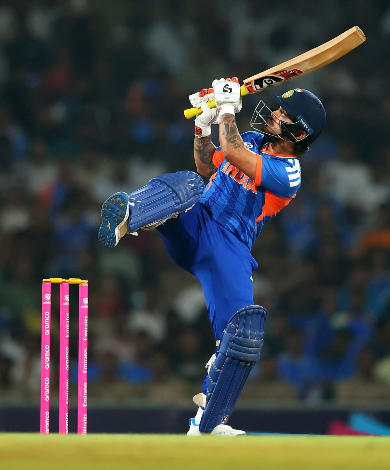 Ishan Kishan gets creative and launches a six, India vs South Africa, T20 World Cup warm-ups, Mumbai, February 4, 2026
