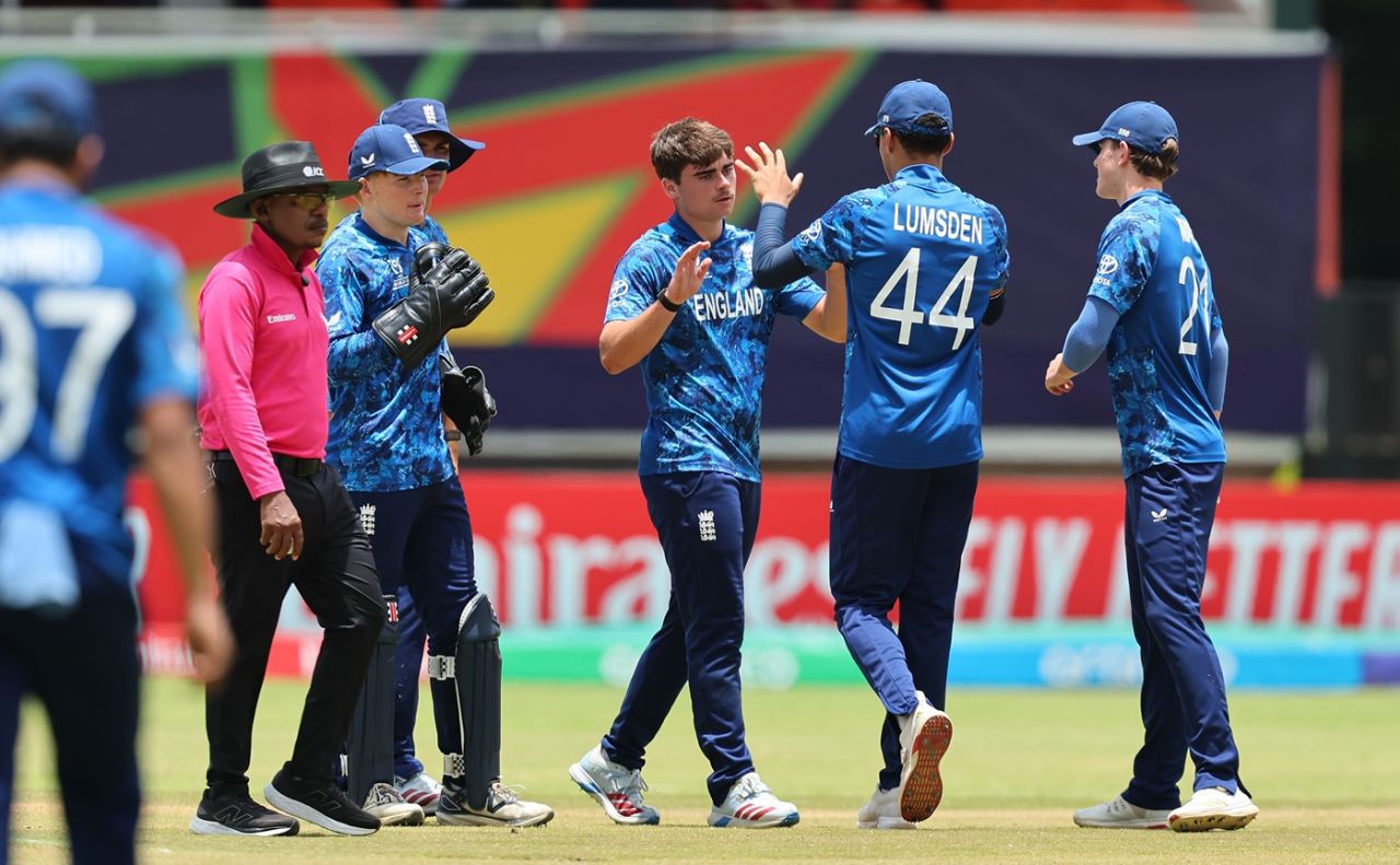 James Minto dented India twice in the middle overs, England vs India, Under-19 men's World Cup final, Harare, February 6, 2026