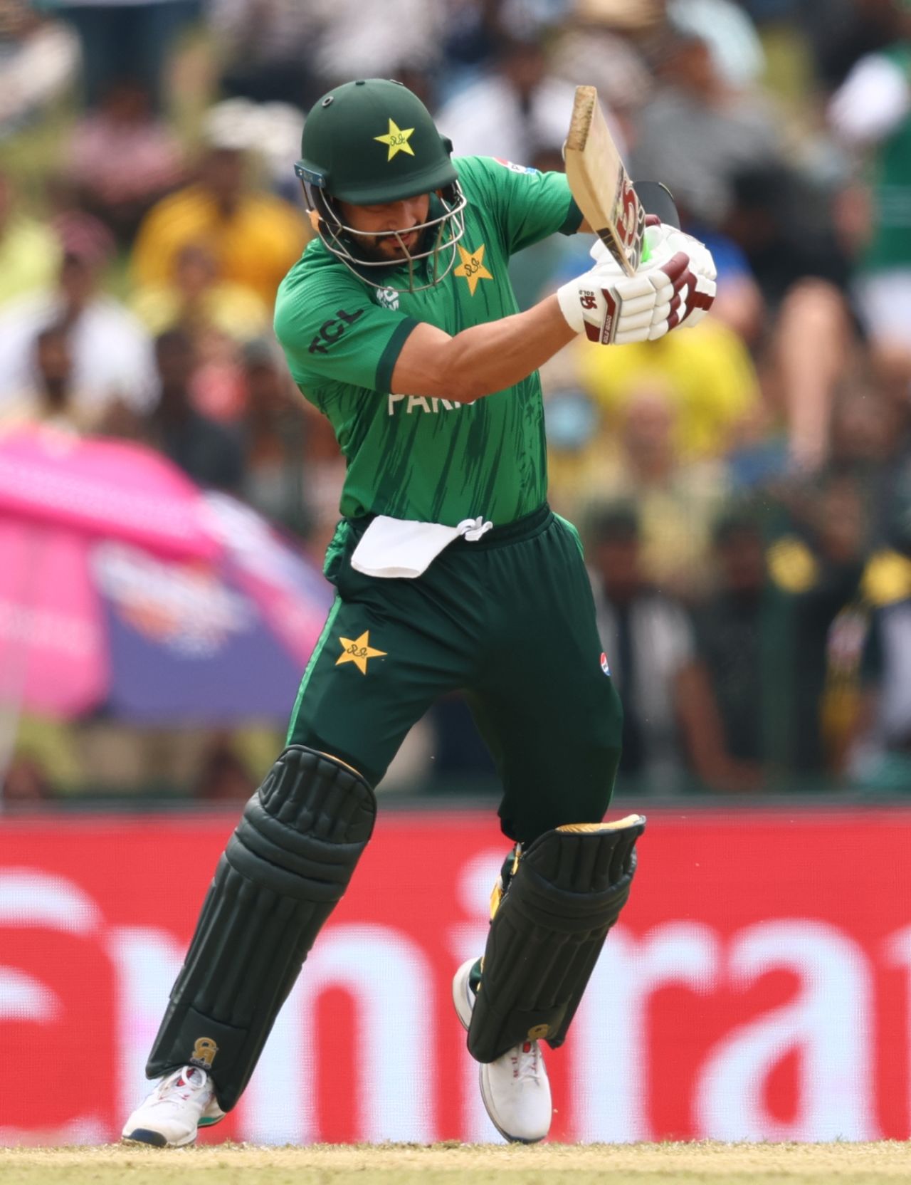 Sahibzada Farhan powers the ball away, Netherlands vs Pakistan, T20 World Cup, Colombo, February 7, 2026