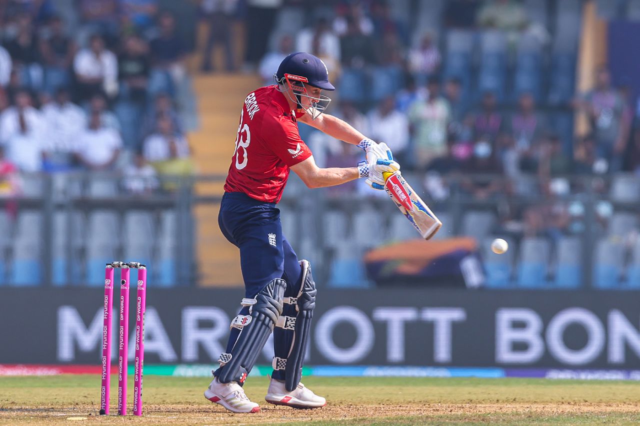 Harry Brook dabs into the off side, England vs Nepal, T20 World Cup, Mumbai, February 8, 2026