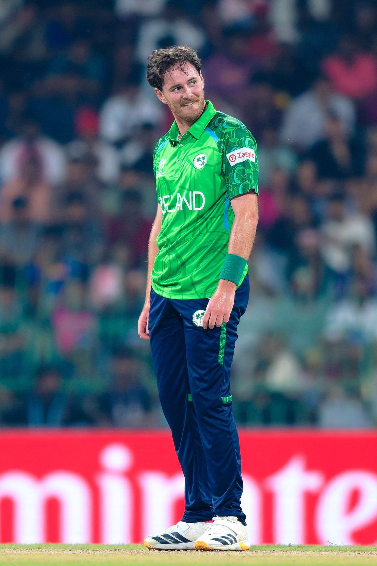 Mark Adair removed Kamil Mishara with a slower ball, Sri Lanka vs Ireland, Men's T20 World Cup, Colombo, February 8, 2026