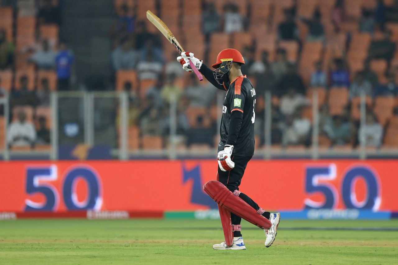 Navneet Dhaliwal celebrates his fifty, South Africa vs Canada, Men's T20 World Cup, Ahmedabad, February 9, 2026