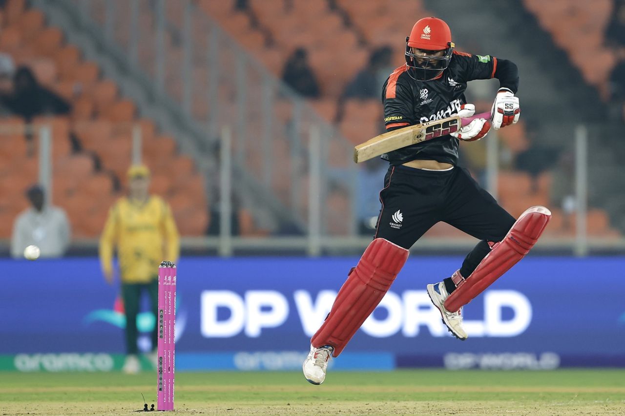 Navneet Dhaliwal impressed with the bat, South Africa vs Canada, Men's T20 World Cup, Ahmedabad, February 9, 2026