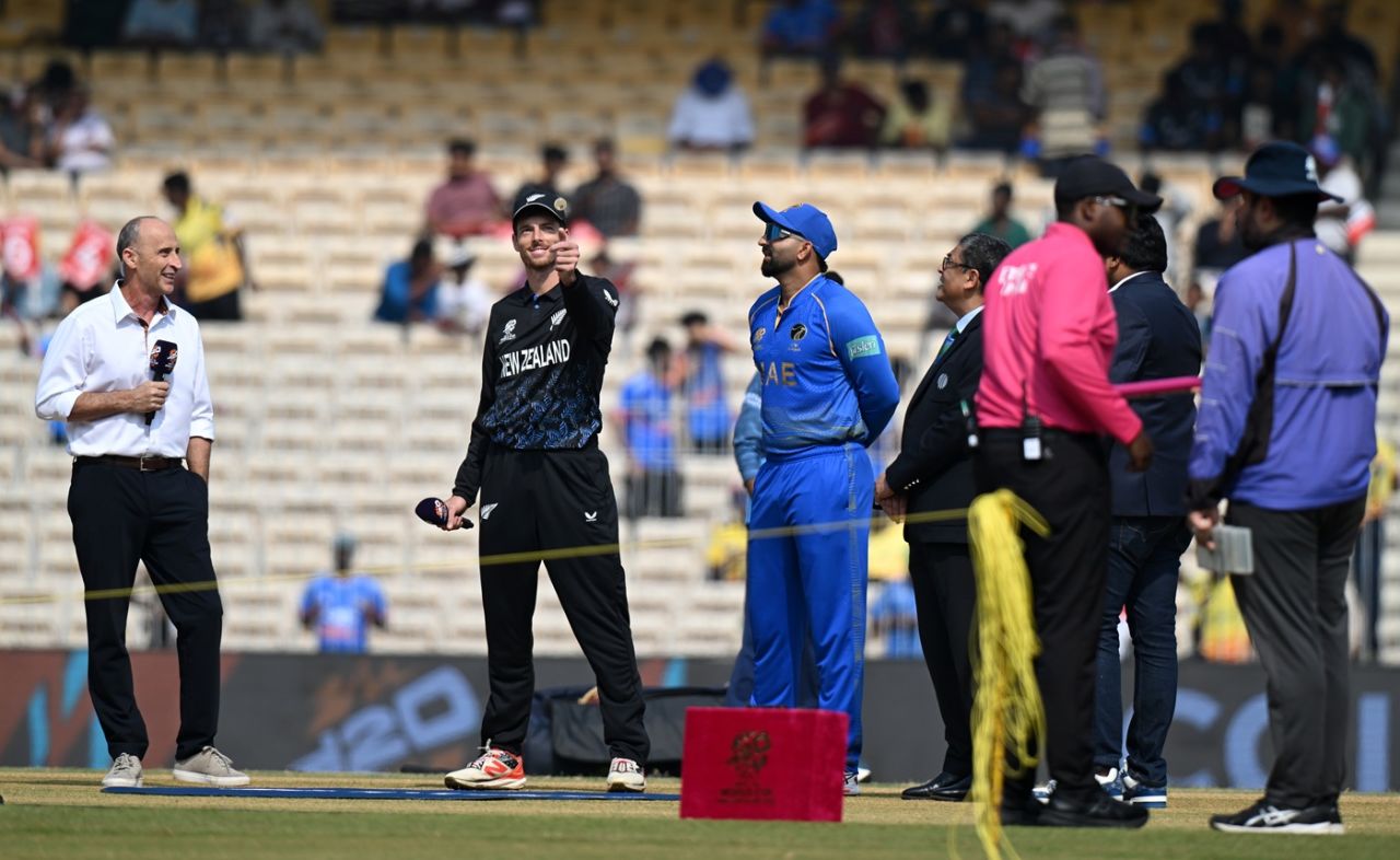 UAE captain Muhammad Waseem won the toss and elected to bat, New Zealand vs UAE, T20 World Cup 2026, Chennai, February 10, 2026 