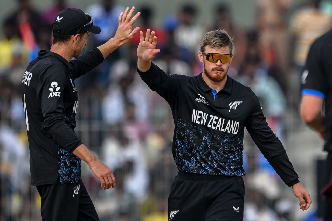 Glenn Phillips celebrates in the field, New Zealand vs UAE, T20 World Cup 2026, Chennai, February 10, 2026