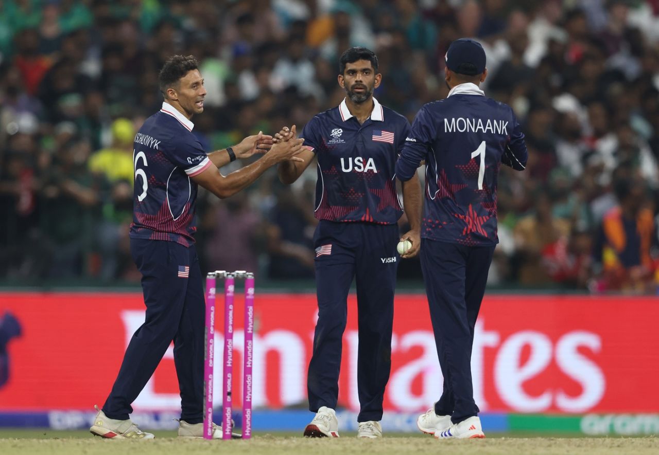 Saurabh Netravalkar picked up a wicket in the final over, Pakistan vs USA, Men's T20 World Cup, Colombo, February 10, 2026