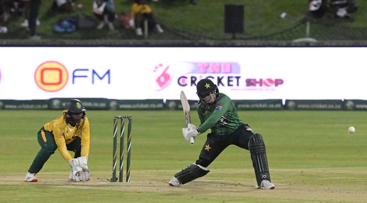 Fatima Sana on her way to 90 off 41 balls, 1st T20I, South Africa vs Pakistan, Potchefstroom, February 10, 2026
