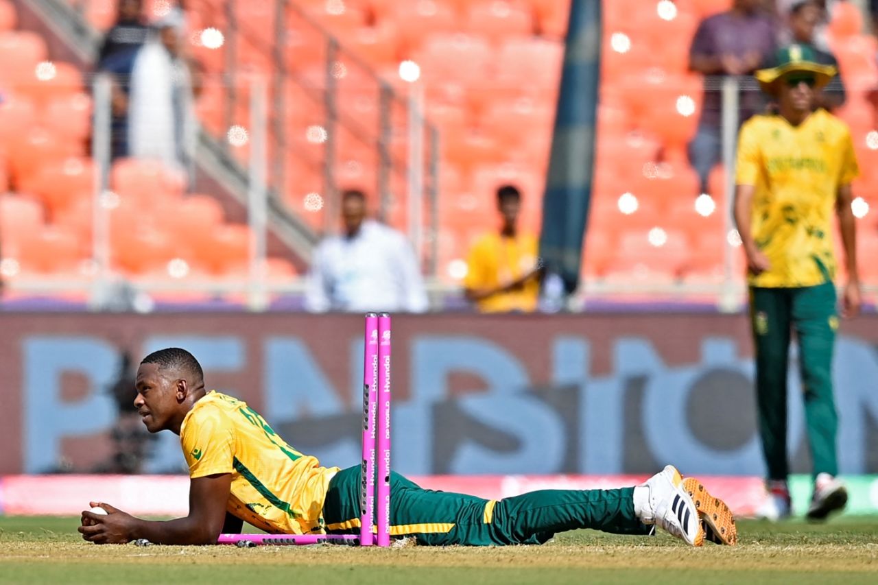 Kagiso Rabada's last-ball athleticism took the match into a Super Over, Afghanistan vs South Africa, T20 World Cup, Ahmedabad, February 11, 2026