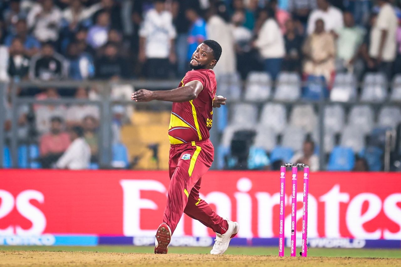 Romario Shepherd took a wicket in his first over, England vs West Indies, ICC Men's T20 World Cup, Mumbai, February 11, 2026