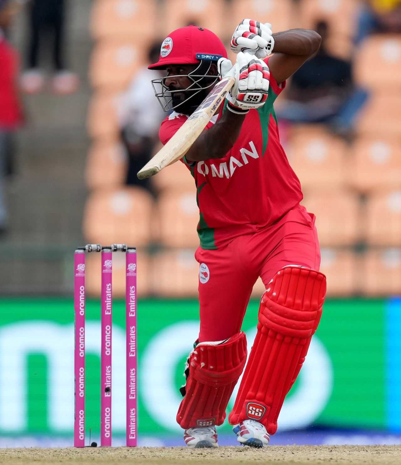 Mohammad Nadeem was impressive with the bat for Oman, Sri Lanka vs Oman, T20 World Cup, Pallekele, February 12, 2026