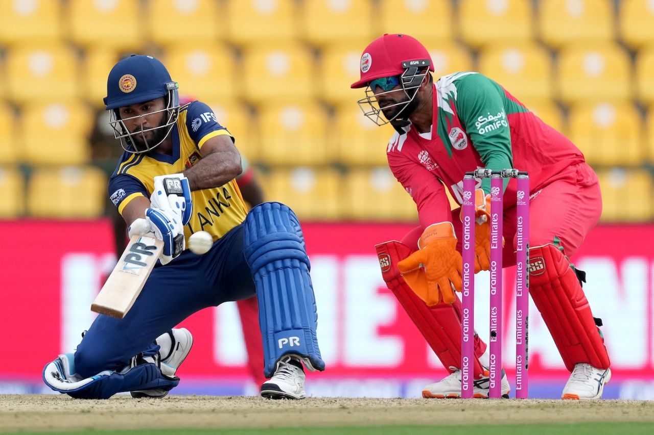 Pavan Rathnayake changed the complexion of the game with his 28-ball 60, Sri Lanka vs Oman, T20 World Cup, Pallekele, February 12, 2026