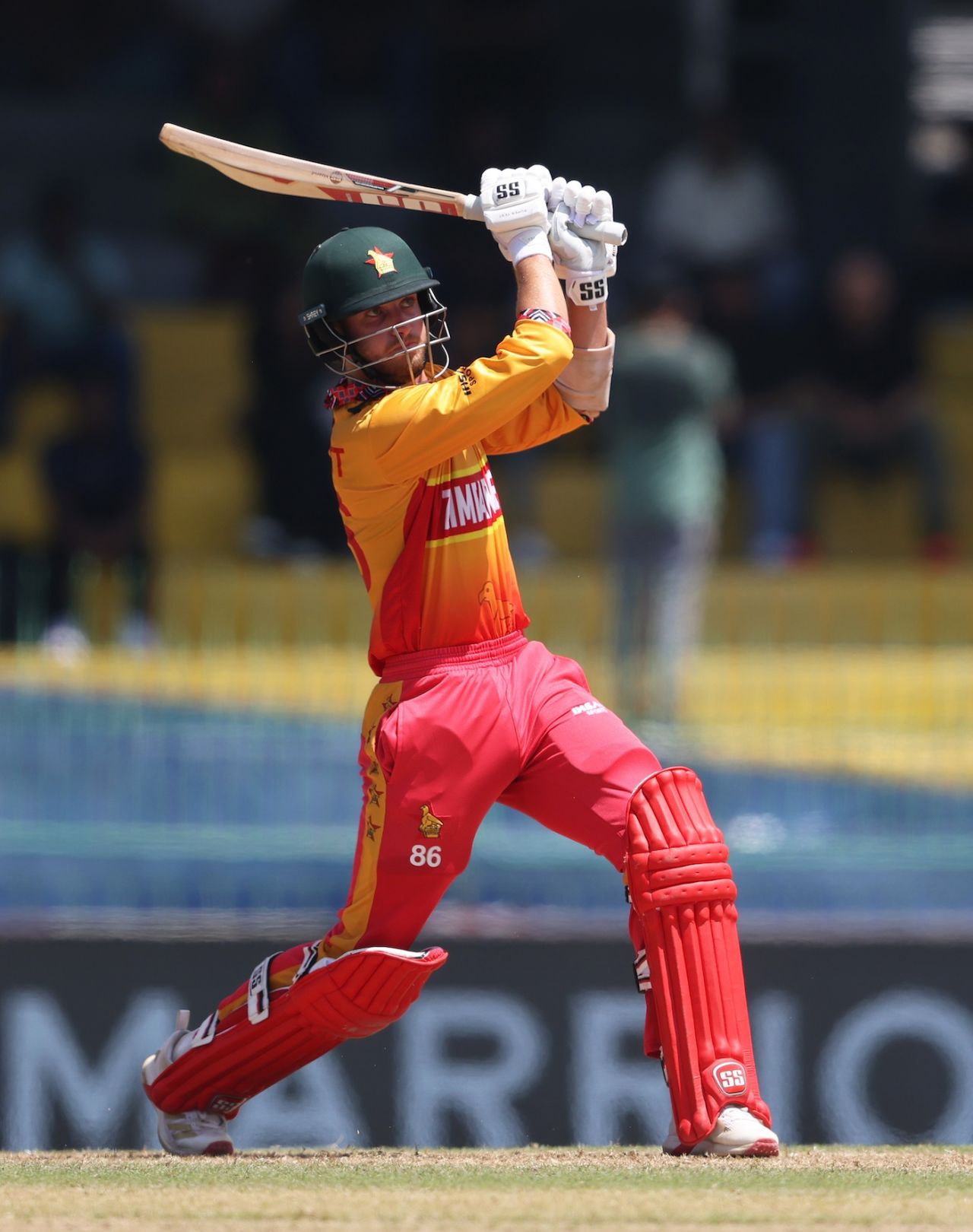 Brian Bennett hits down the ground, Australia vs Zimbabwe, T20 World Cup, Colombo, February 13, 2026