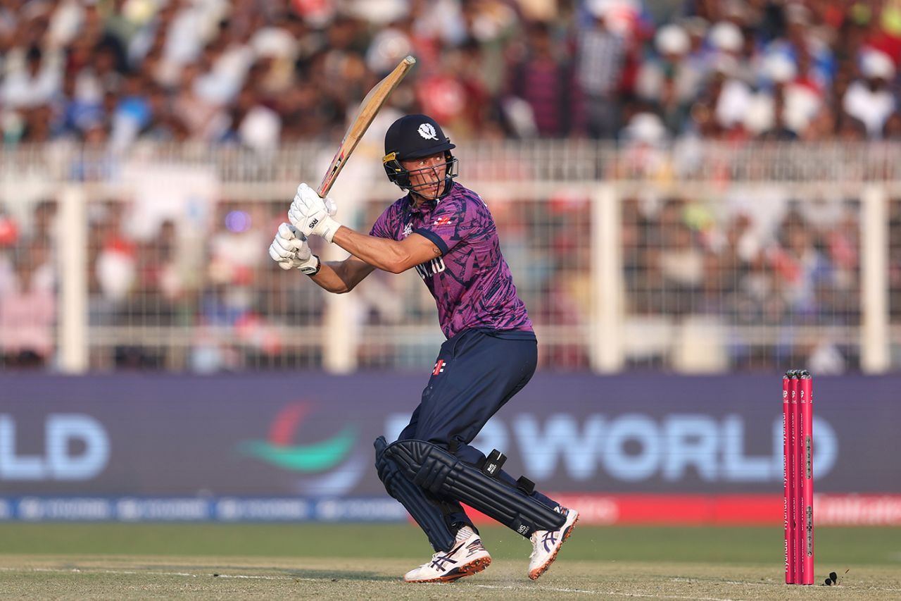 Oliver Davidson played handily at the death, England vs Scotland, T20 World Cup, Group C, Kolkata, February 14, 2026