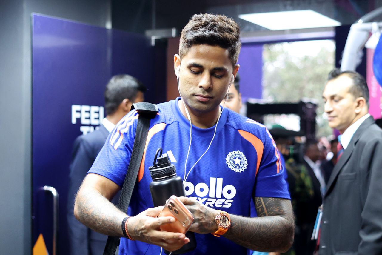 Suryakumar Yadav has entered the ground, India vs Pakistan, T20 World Cup 2026, Group A, Colombo, February 15, 2026