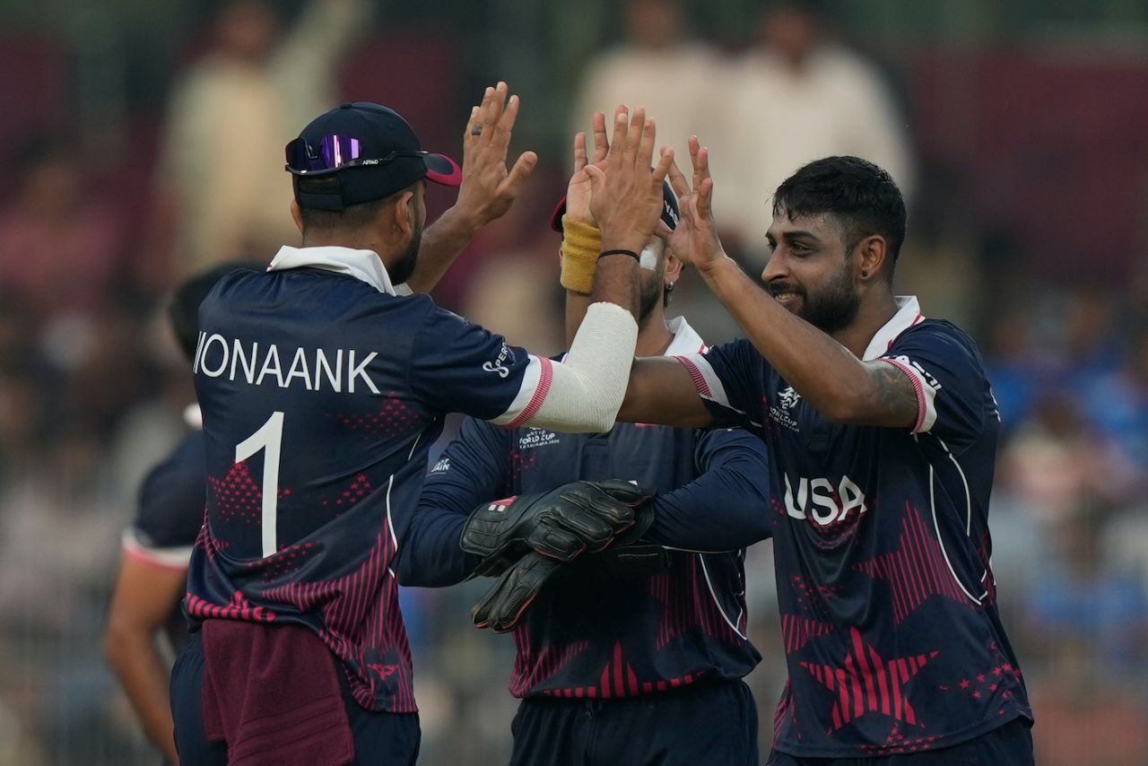 Shubham Ranjane struck in his only over, Namibia vs USA, Chennai, T20 World Cup, February 15, 2026