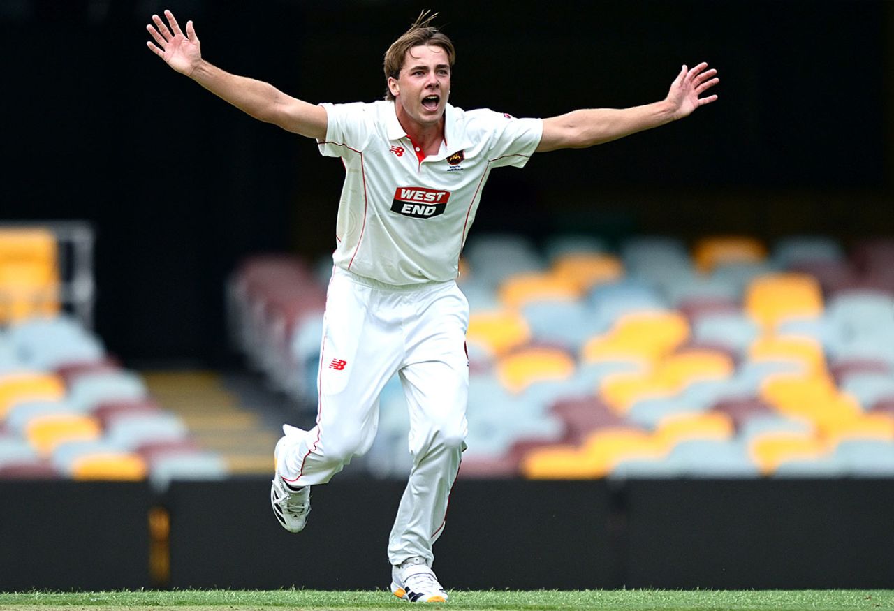 Campbell Thompson impressed on his first-class debut, Queensland vs South Australia, Sheffield Shield, Gabba, February 16, 2026