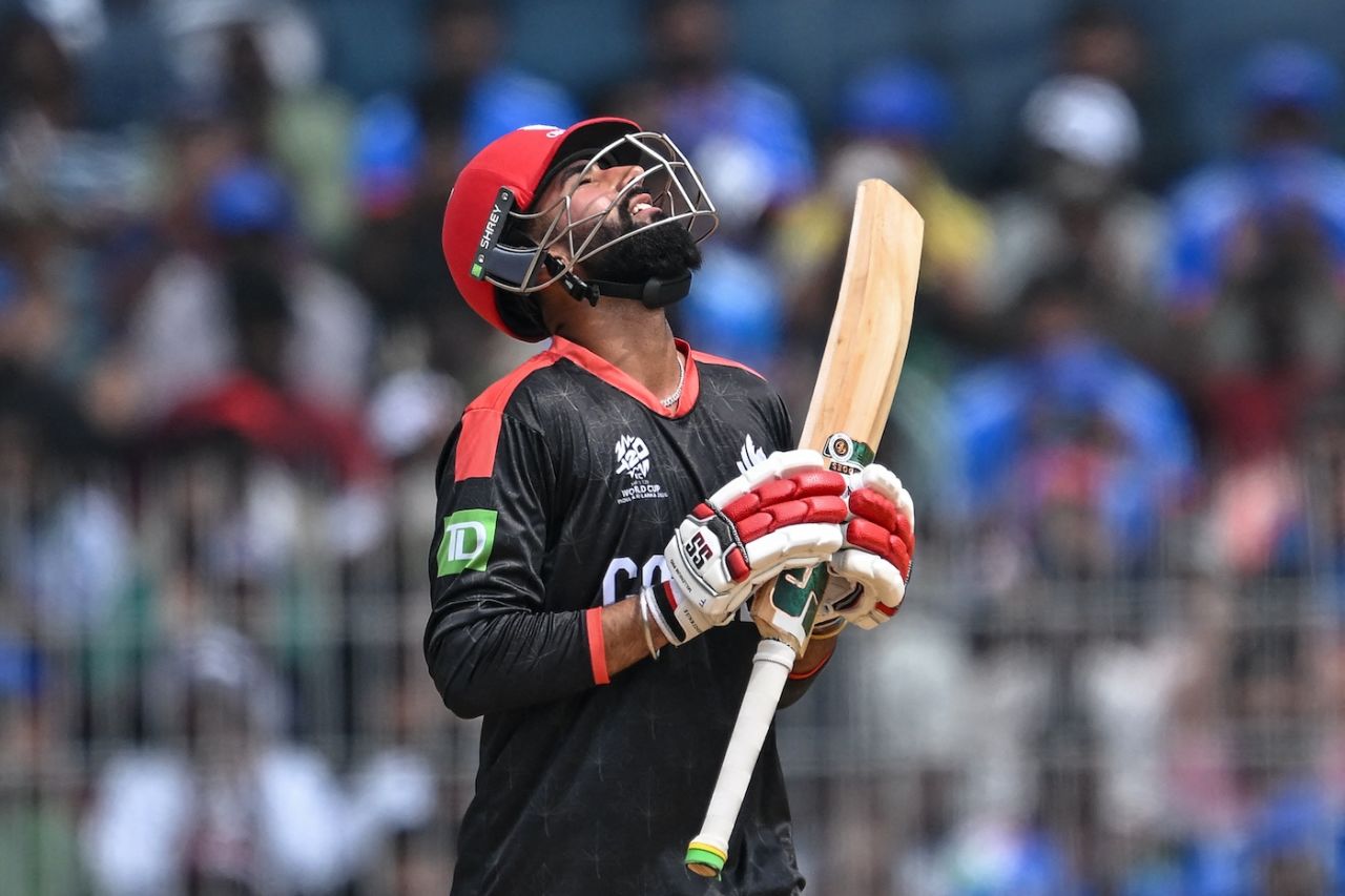 Yuvraj Samra brought up his fifty in quick time, Canada vs New Zealand, T20 World Cup, Chennai, February 17, 2026