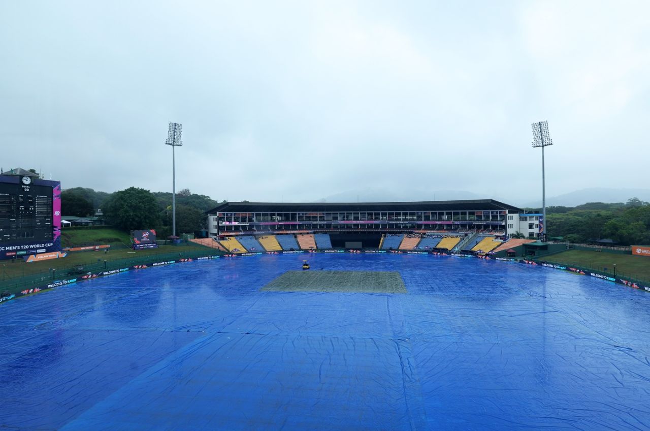 The Ireland and Zimbabwe players were welcomed by rain in Pallekele, Ireland vs Zimbabwe, T20 World Cup 2026, Pallekele, February 17, 2026