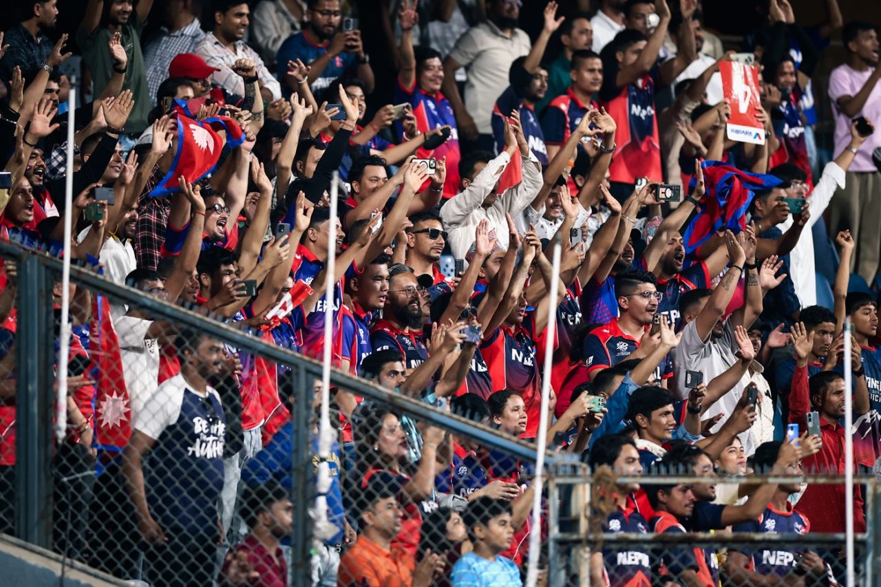 The travelling Nepal fans were rewarded with a win, Scotland vs Nepal, T20 World Cup, Mumbai, February 17, 2026 