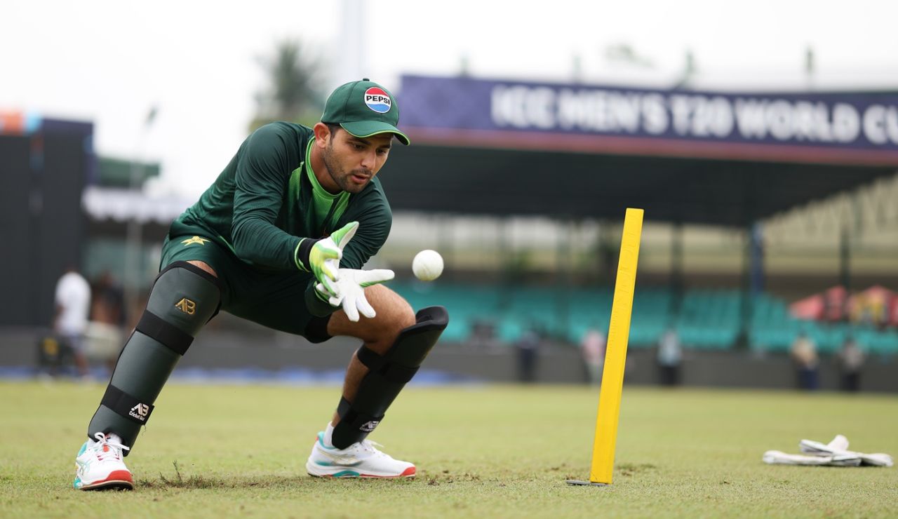 Khawaja Nafay does wicketkeeping drills, Pakistan vs Namibia, Men's T20 World Cup, SSC, Colombo, February 17, 2026