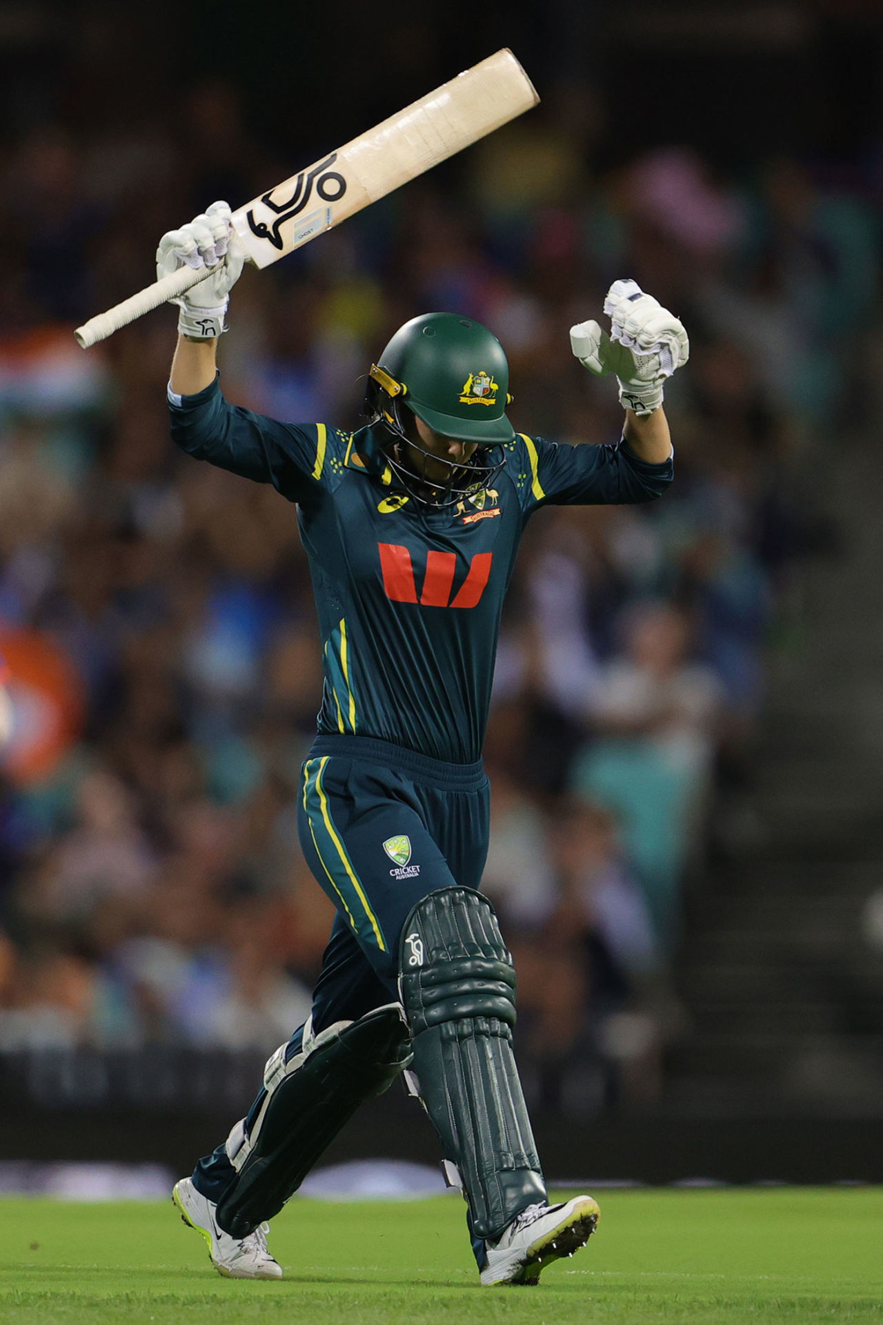 Phoebe Litchfield shows her frustration after being dismissed, Australia vs India, 1st T20I, SCG, February 15, 2026