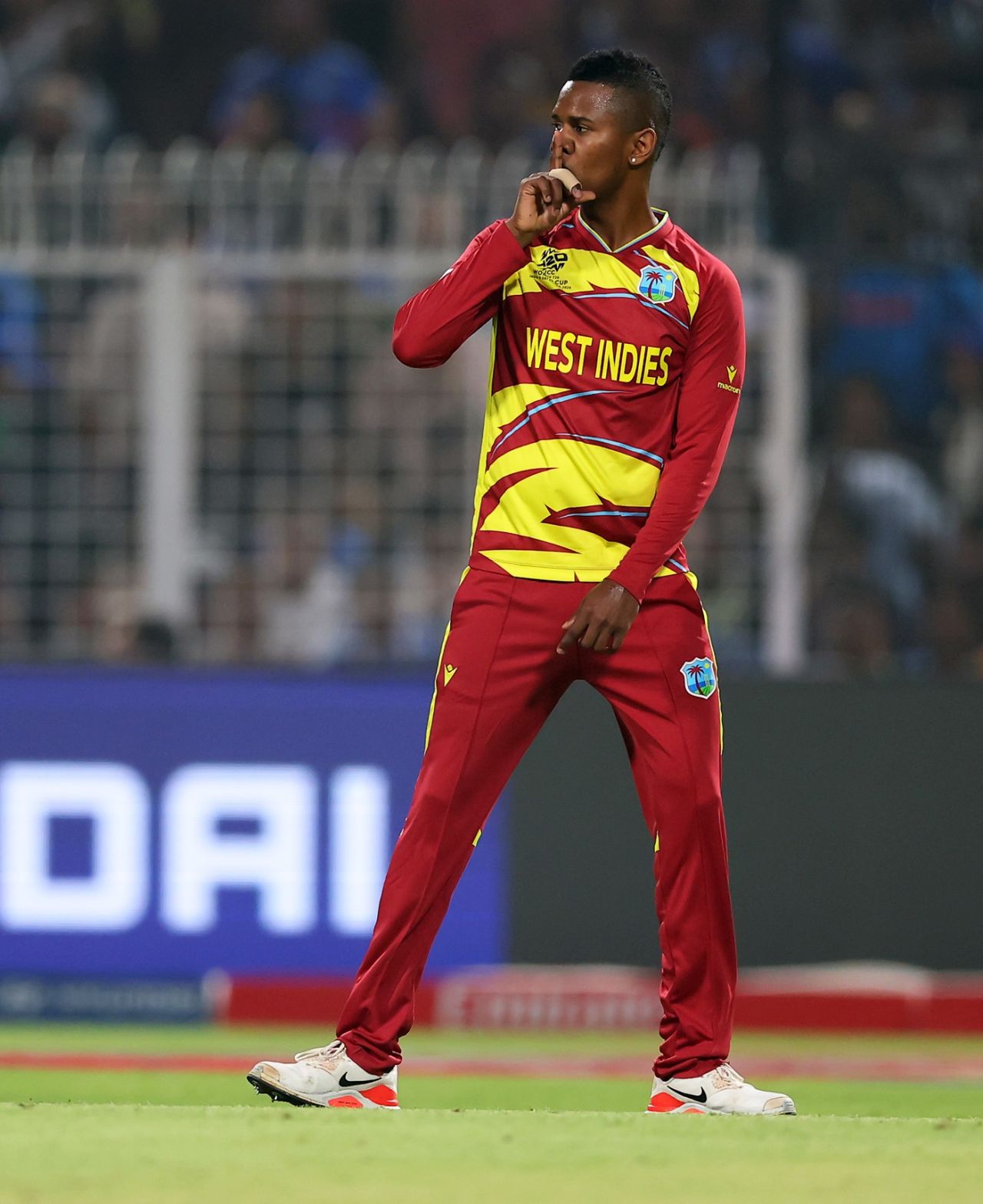 Akeal Hosein silences the Eden Gardens crowd with Abhishek Sharma's wicket, India vs West Indies, T20 World Cup Super Eight, Kolkata, March 1, 2026