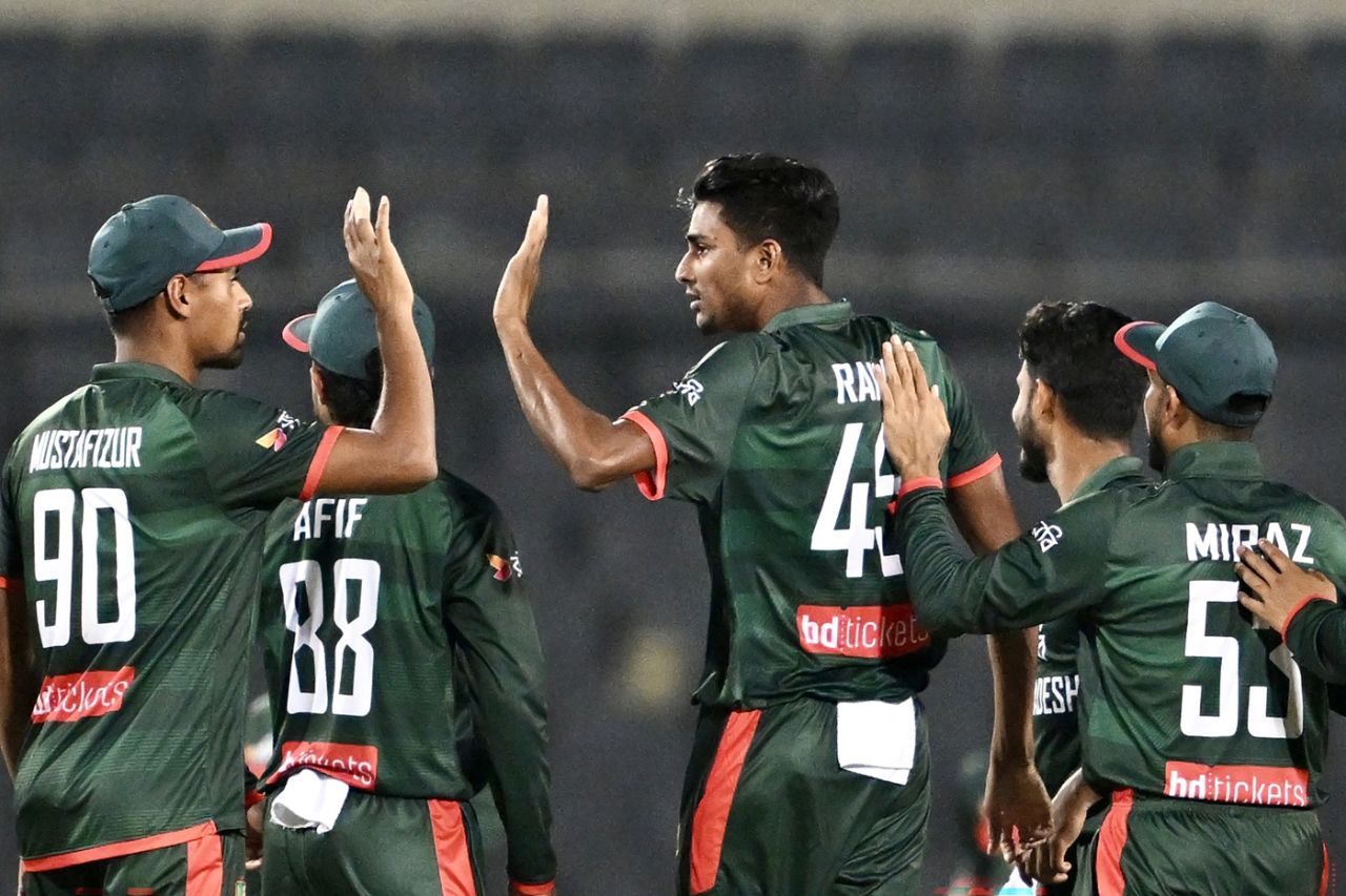 Nahid Rana was among the wickets for Bangladesh, Bangladesh vs Pakistan, 3rd ODI, Mirpur, March 15, 2026