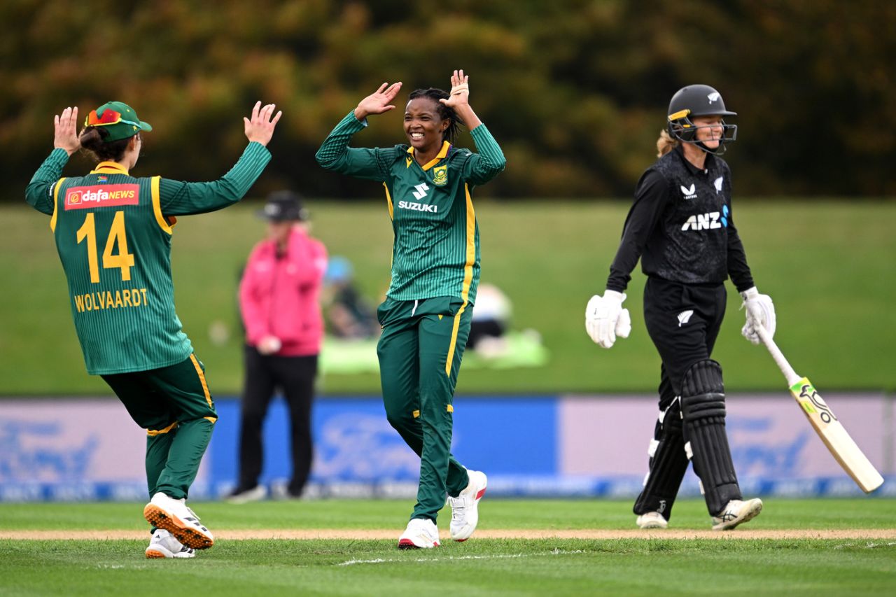 Ayabonga Khaka took a six-for, New Zealand vs South Africa, 1st women's ODI, Christchurch, March 29, 2026