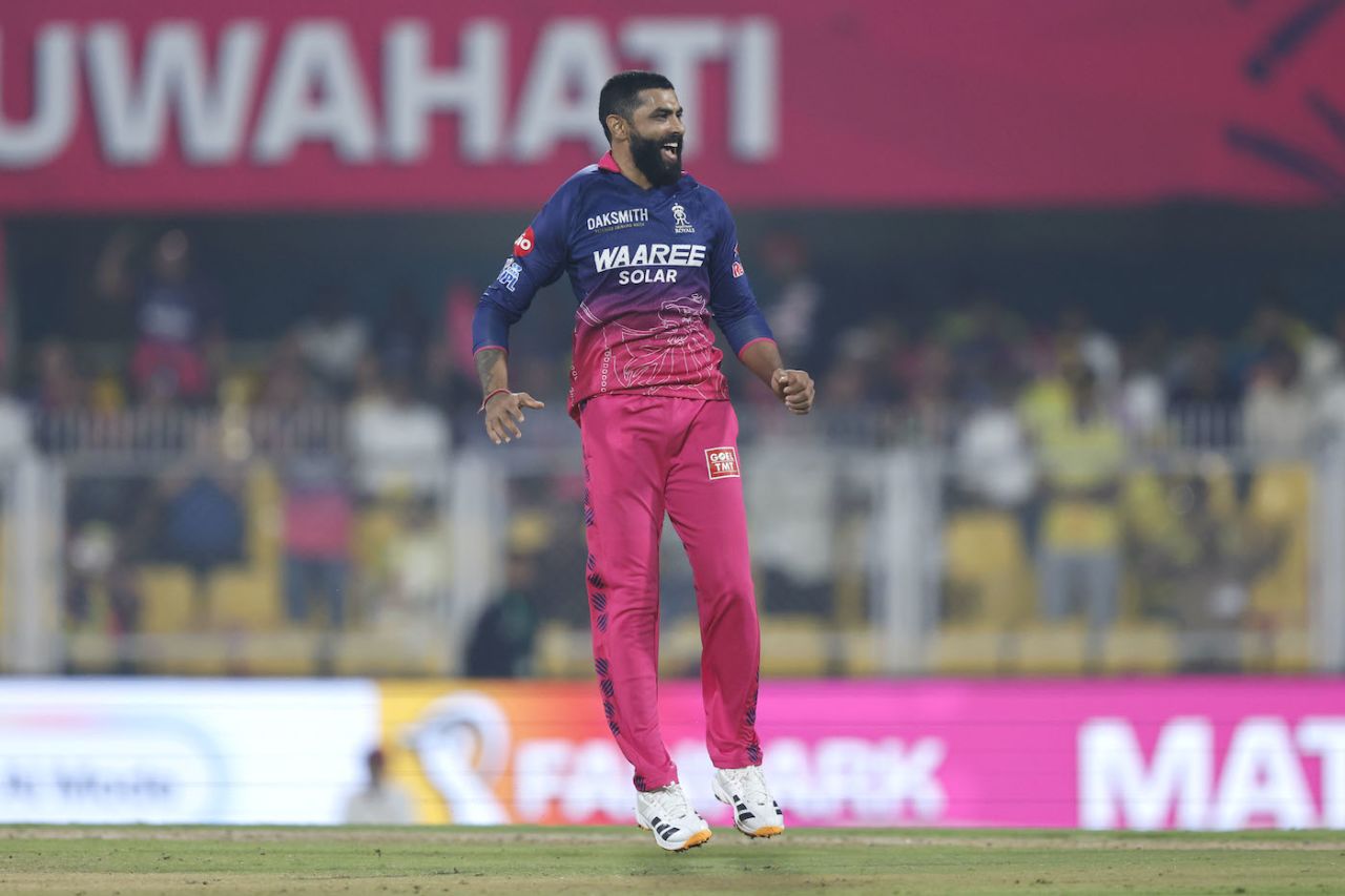Ravindra Jadeja struck twice in his first over, Rajasthan Royals vs Chennai Super Kings, IPL, Guwahati, March 30, 2026