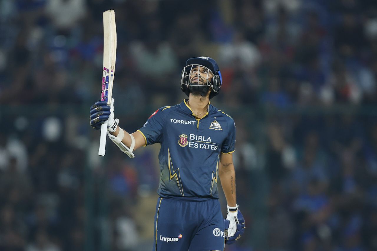 Washington Sundar celebrates his maiden IPL fifty, Delhi Capitals vs Gujarat Titans, IPL 2026, Delhi, April 8, 2026