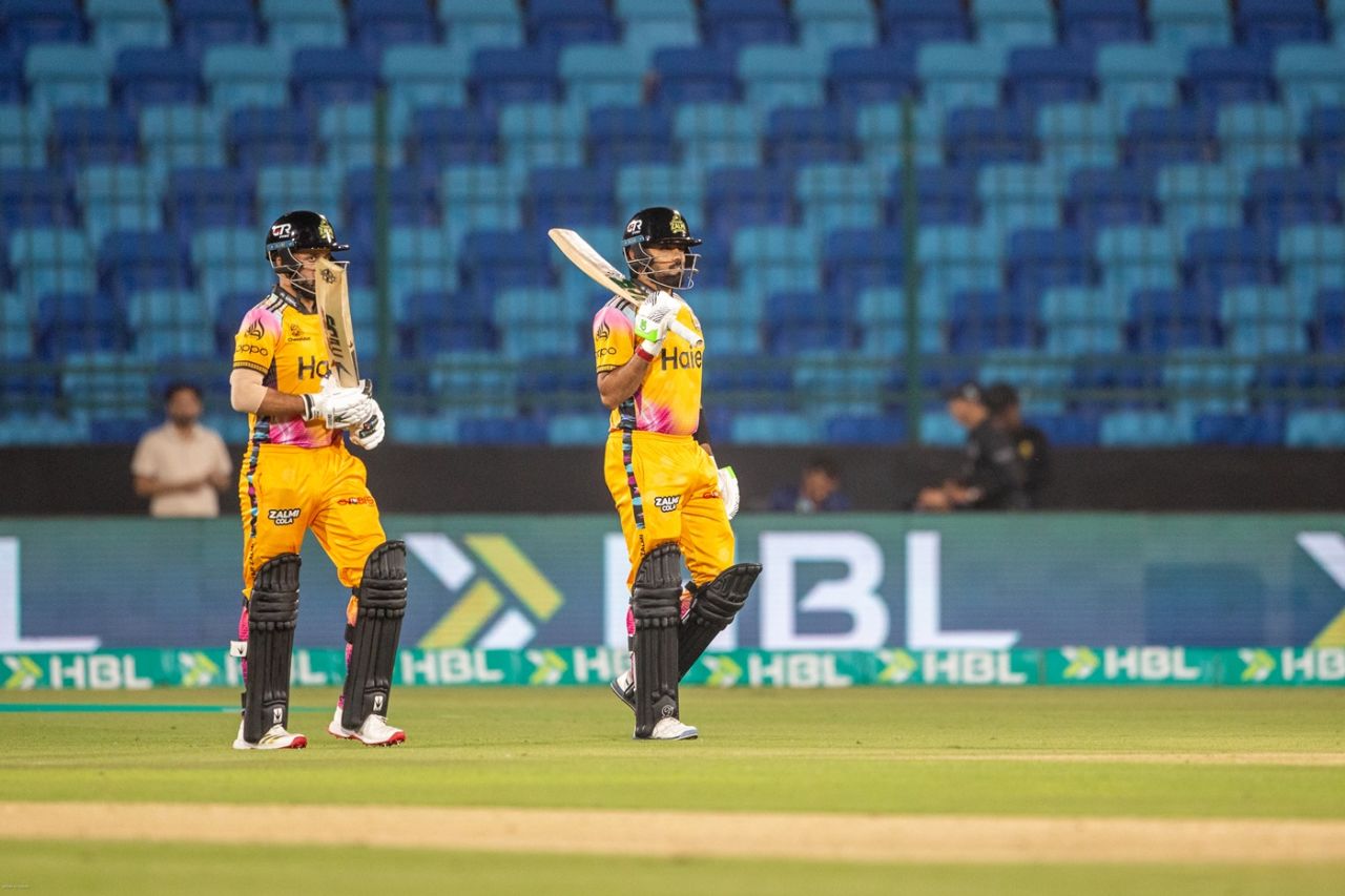 Babar Azam made a sedate 43, Hyderabad Kingsmen vs Peshawar Zalmi, PSL 2026, Karachi, April 8, 2026