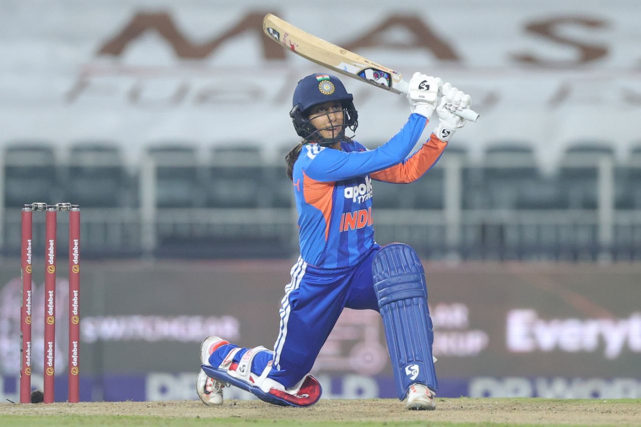 Jemimah Rodrigues hit a couple of straight sixes, South Africa vs India, 4th women's T20I, Johannesburg, April 25, 2026