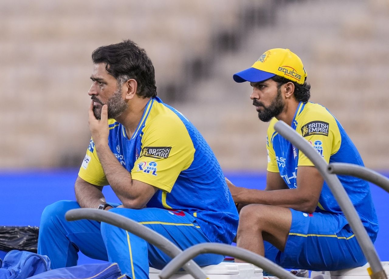 MS Dhoni and Ruturaj Gaikwad at a training session, Chennai, April 25, 2026