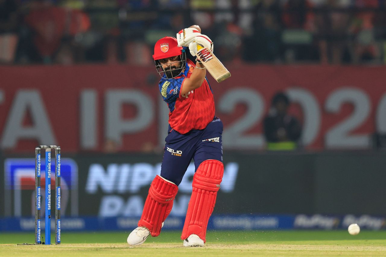 Prabhsimran Singh hit a few boundaries of his own in the powerplay, Punjab Kings vs Delhi Capitals, IPL 2026, Dharamsala, May 11, 2026