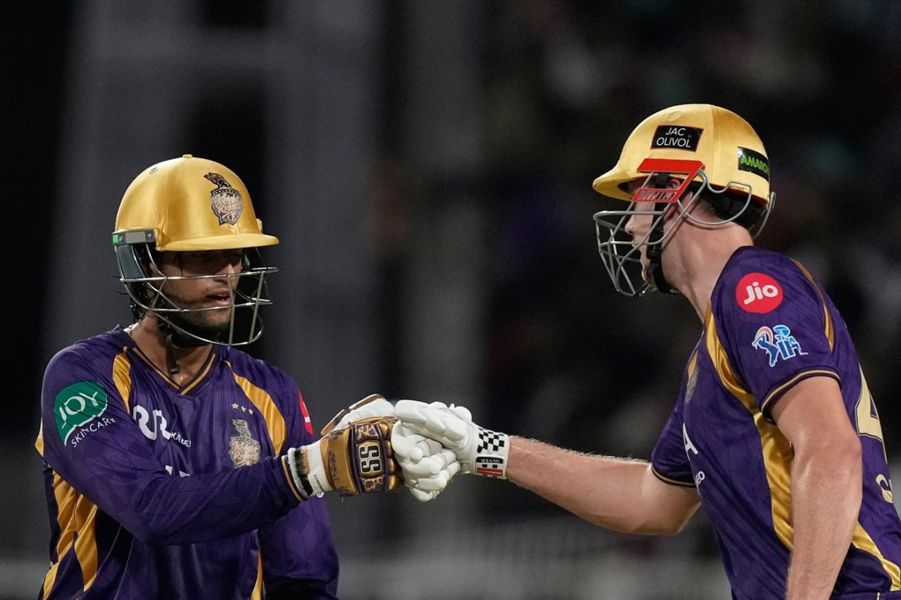 Angkrish Raghuvanshi and Cameron Green shared a 108-run stand, Kolkata Knight Riders vs Gujarat Titans, IPL 2026, Kolkata, May 16, 2026