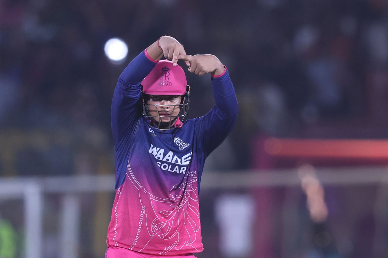 Vaibhav Sooryavanshi brought out a new celebration, after reaching fifty, Rajasthan Royals vs Lucknow Super Giants, IPL 2026, Jaipur, May 19, 2026