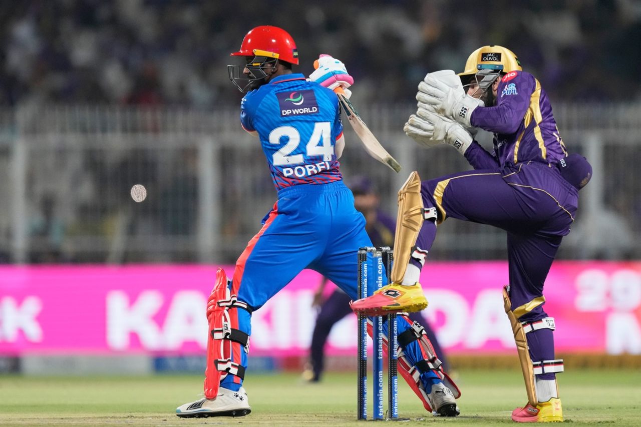 Abishek Porel dispatched a few early boundaries, Kolkata Knight Riders vs Delhi Capitals, IPL 2026, Kolkata, May 24, 2026